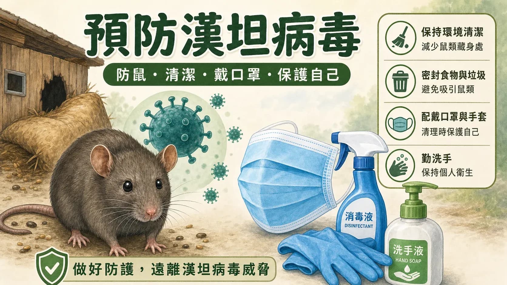 漢坦病毒全面睇：症狀、傳播途徑與防鼠實用指南