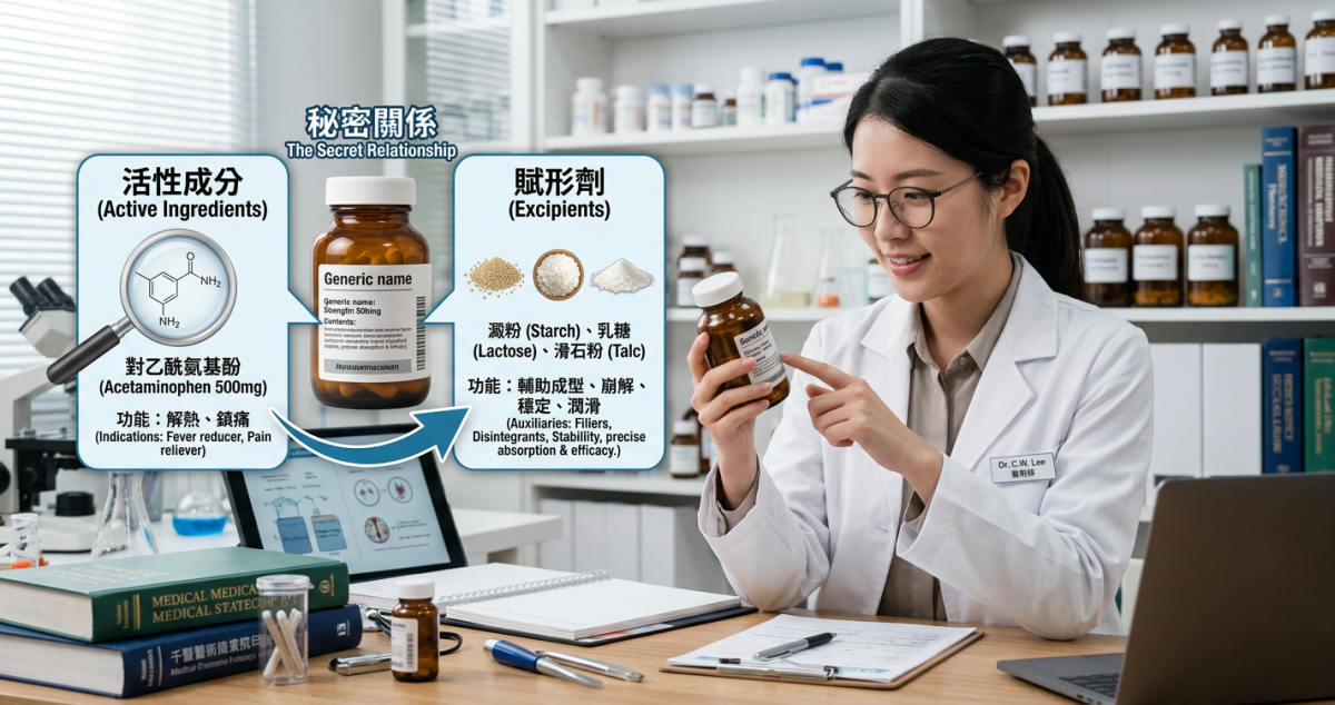 【成分大拆解】藥樽標籤寫乜？活性成分與賦形劑的「秘密關係」